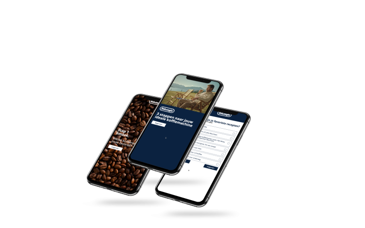 Website van Delonghi Coffee Matchmaker