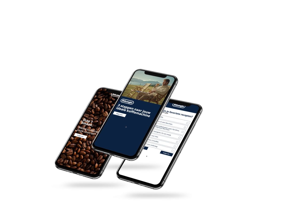 Website van Delonghi Coffee Matchmaker