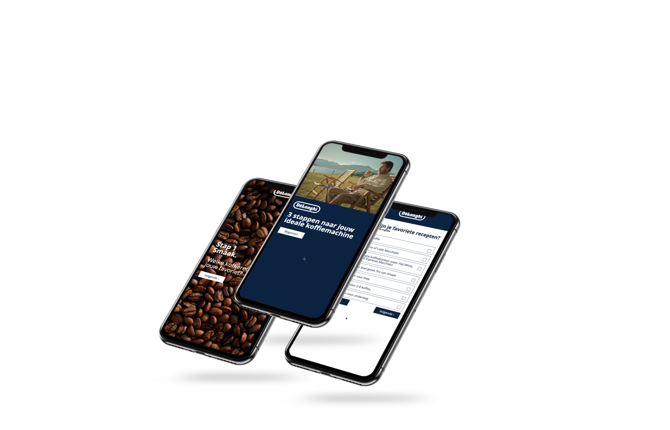 Website van Delonghi Coffee Matchmaker