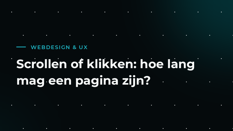 Scrollen of klikken: hoe lang mag een webpagina zijn?