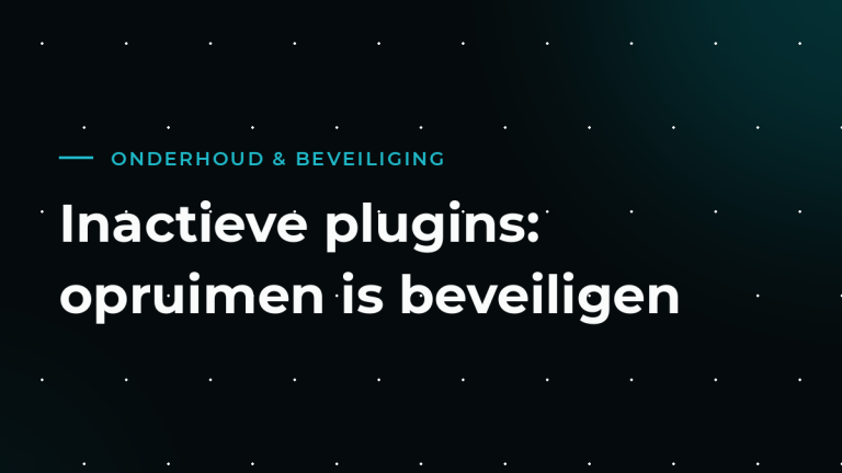Inactieve plugins en thema’s: waarom opruimen ook beveiliging is